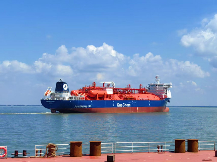 GasChem Africa, LPG-powered medium gas carrier, under way at sea